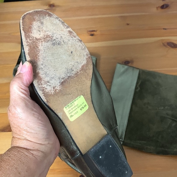 Vintage Gomez  Rivas Boots Olive Green Leather,Suede,Snakeskin - Picture 8 of 14